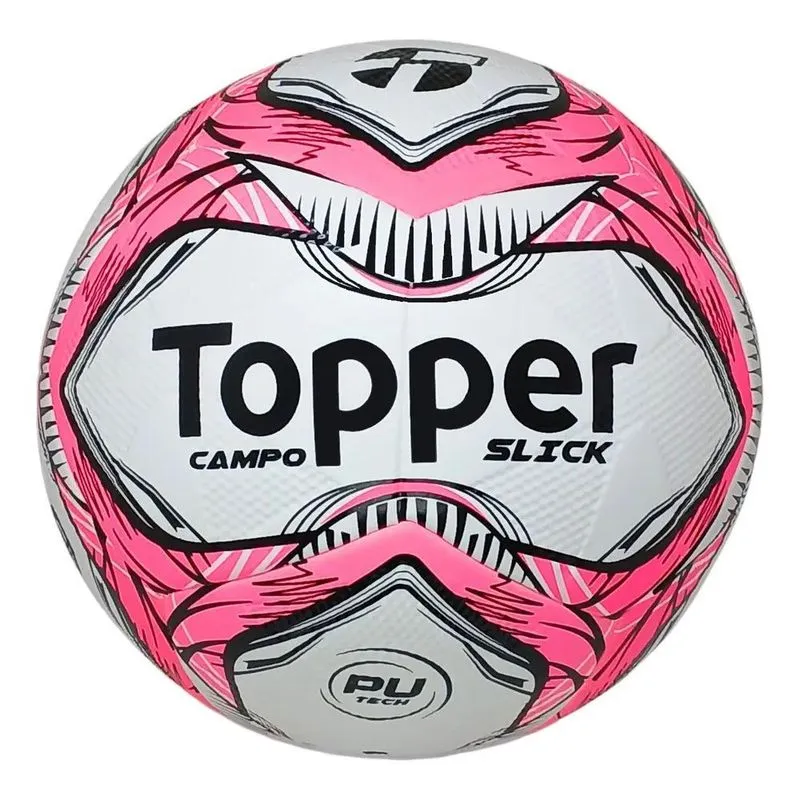 Bola De Futebol Topper Campo 68cm Rosa-chiclete