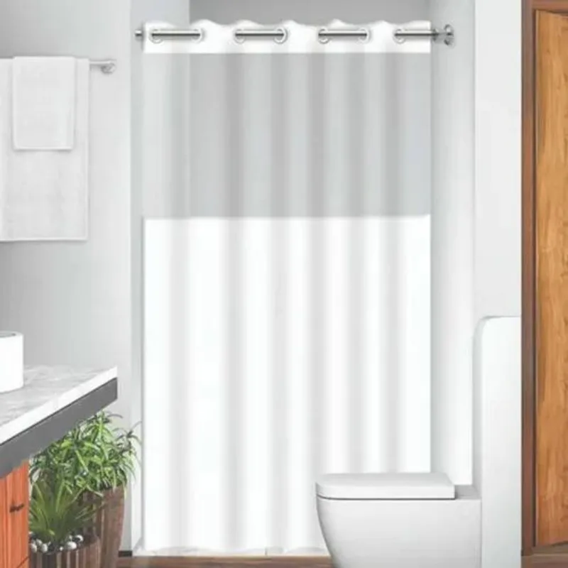 Cortina Em Pvc Para Box Antimofo Com Ilhós 1,38x1,98 Branca