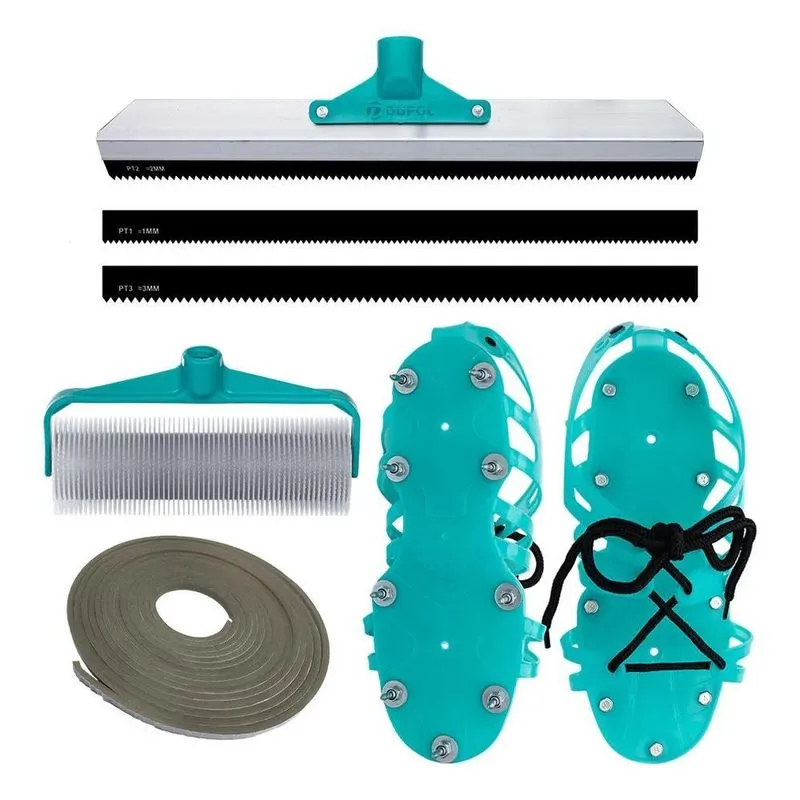 10x Rodo Dentado - Rolo Fura Bolhas - Autonivelante - Kit