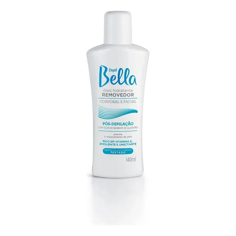 10x Óleo Removedor Pós Depilação Depil Bella Algodão 140ml