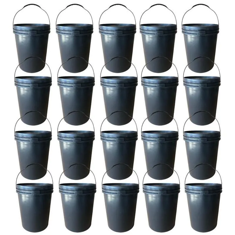 Balde 16l Tintas Plásticas Alça Plástica Com Tampa - 20 Pçs