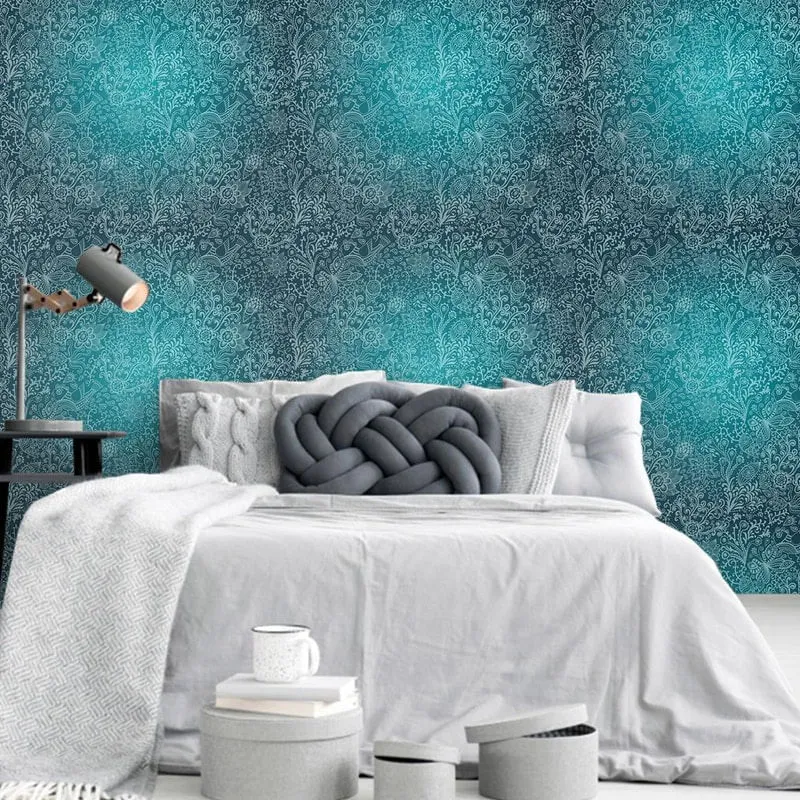 Papel De Parede Adesivo Lavável Floral 0058 - 3M X 58Cm