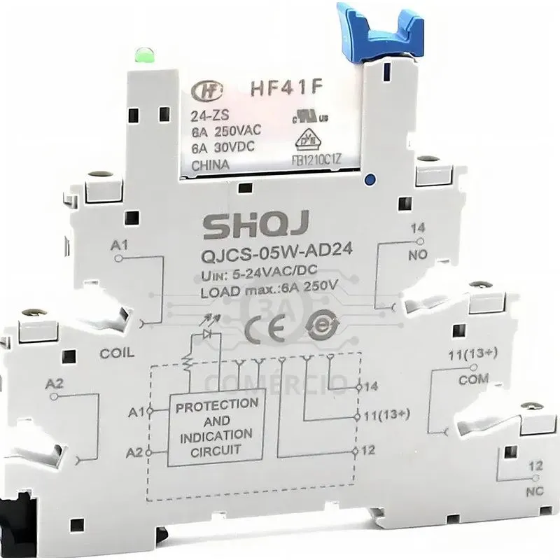 3x Relé Acoplador Interface Slim 24vcc Ca 6a 1naf Com Nota