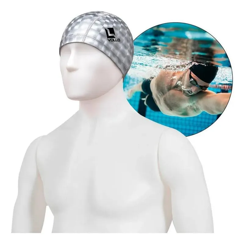 Touca De Natação Pu Swimming Caps Toca Vn401 Vollo Cor Prata