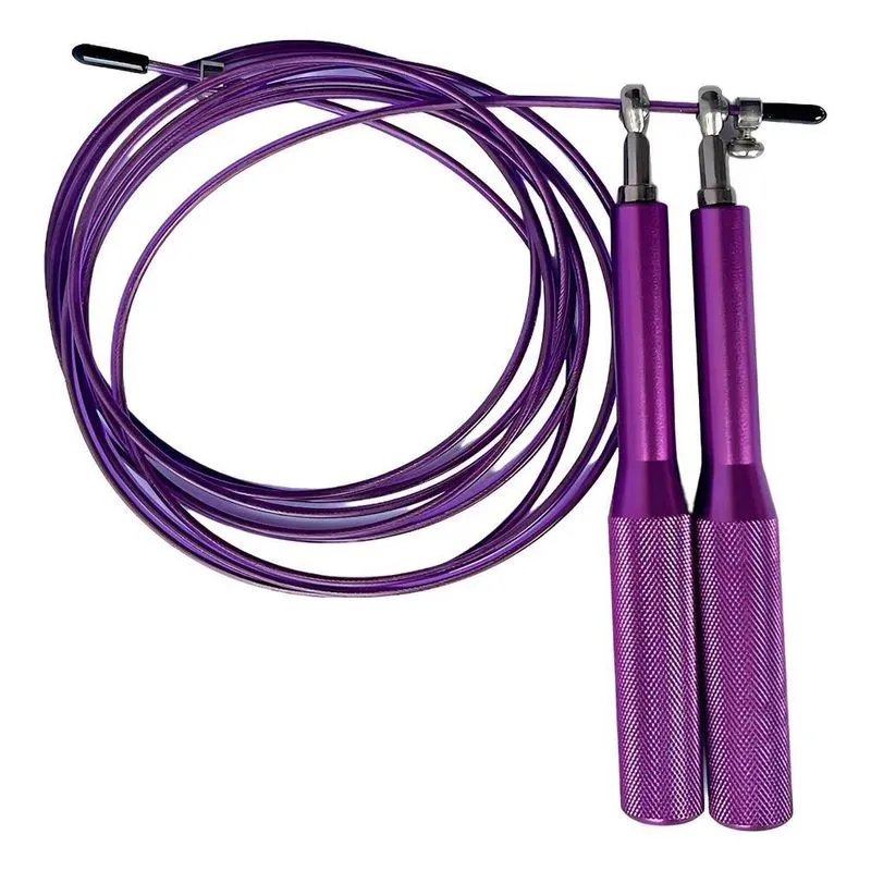 Corda De Pular Aço Alumínio Cross Speed Rope Profissional Lilás