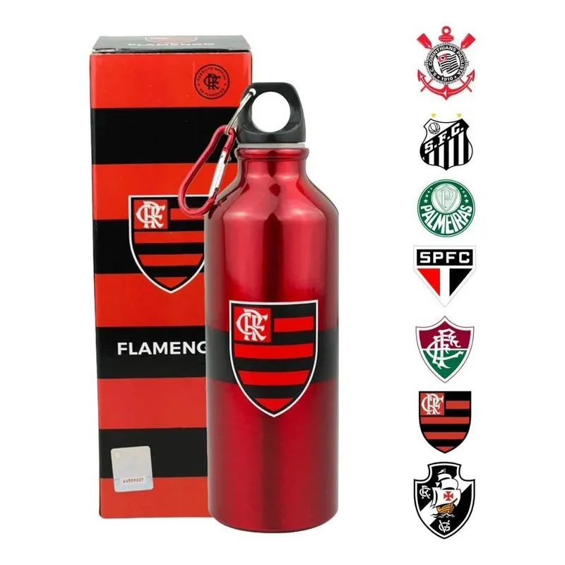 Garrafa Aluminio Squeeze Flamengo Time Futebol Ofic Flameng