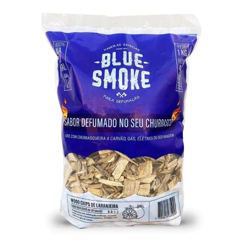 Lascas De Lenha De Laranjeira Para Defumação Churrasco 1kg
