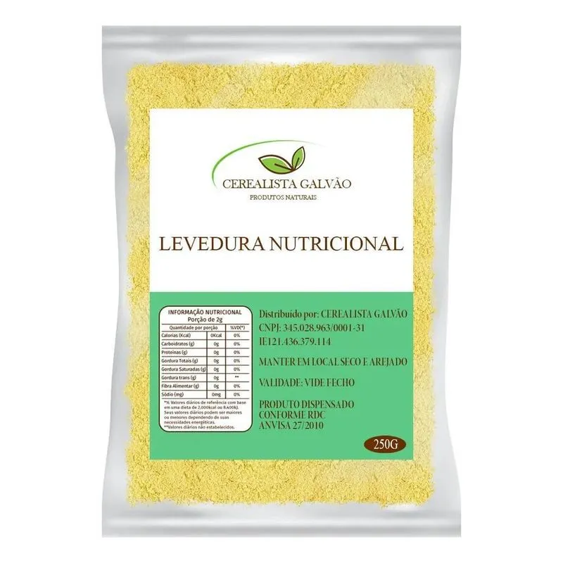 Levedura Nutricional Em Flocos 250g Alta Qualidade Sabor Nat
