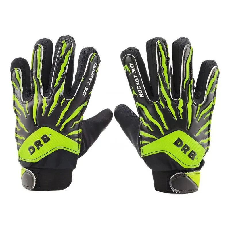 Luva De Goleiro Infantil Juvenil Profissional Preto/Verde 7