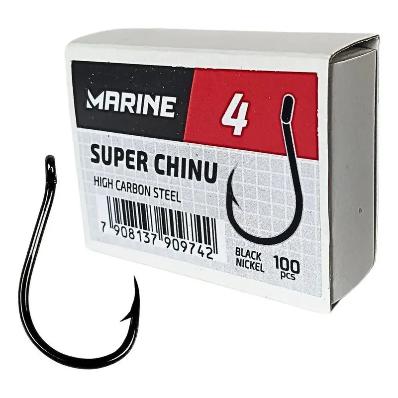 10x Caixa Anzol Super Chinu N 4 Marine 100 Unidades