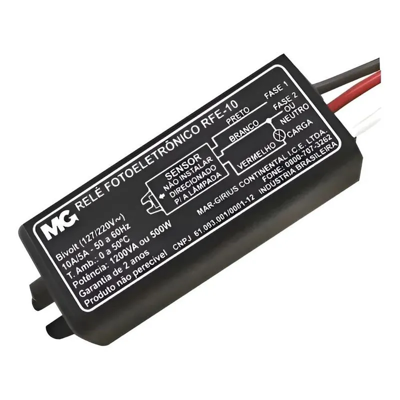 Rele Fotocelula Fotoelétrico Compacto Externo 500w Rfe-10 Ma