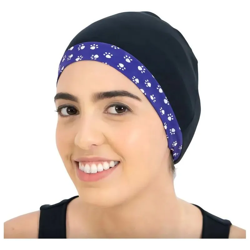 Touca Nero Barra Estampada Anti Frizz Dormir Alisa Cabelo Co