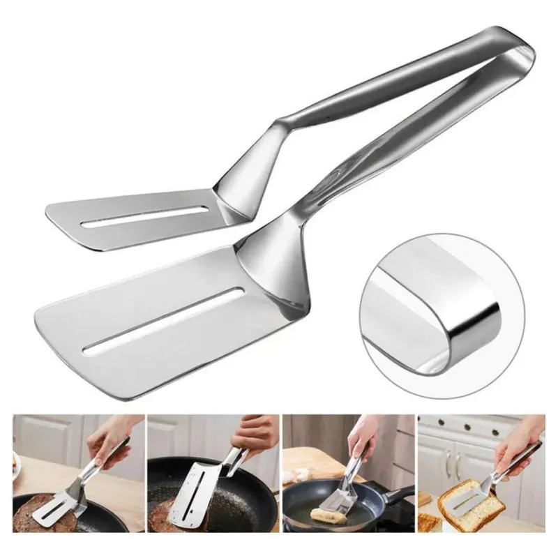10x Pegador Em Pinça Para Carnes Pizzas Em Aço Inox Pratead