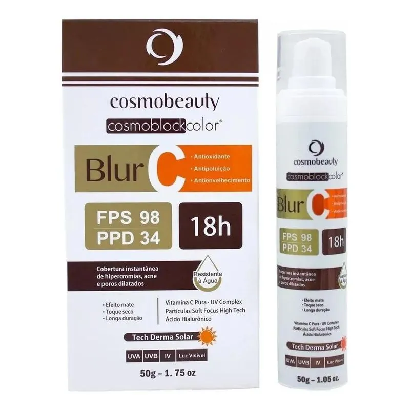 2x Cosmoblur Natural Com Vitamina C Fps 98 18h Cosmobeauty