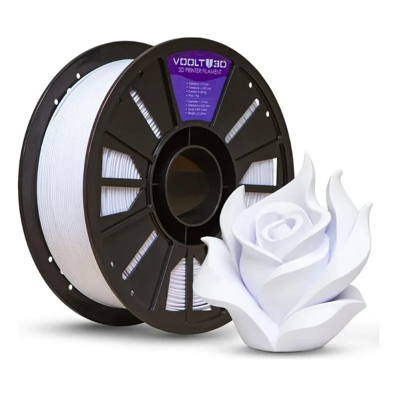 Filamento Pla Branco Velvet 1kg - Premium Voolt3d High Speed