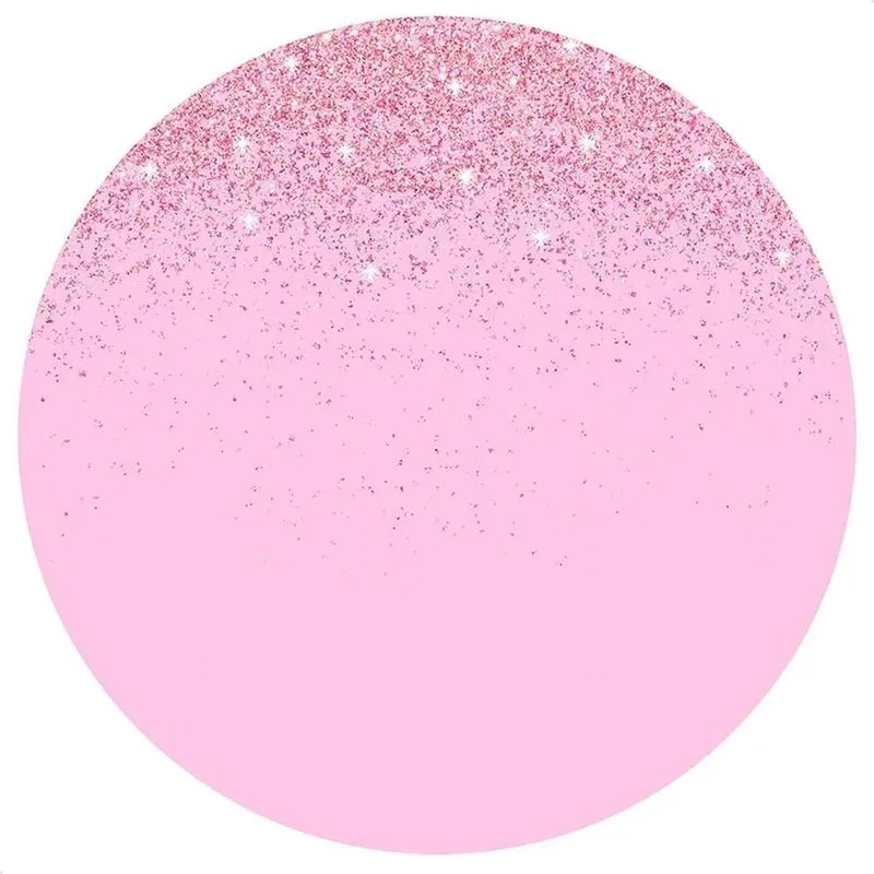 Painel Redondo Sublimado 1,5m Festa Tecido El - Glitter Rosa