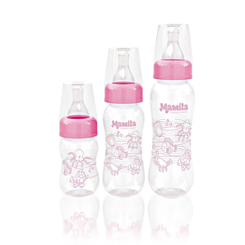 Kit 3 Mamadeiras Mamita 80ml - 150ml - 240ml