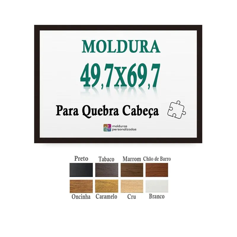 Moldura Quebra Cabeça Grow 1.000 Pçs 49,7 X 69,7 Cm C/ Petg
