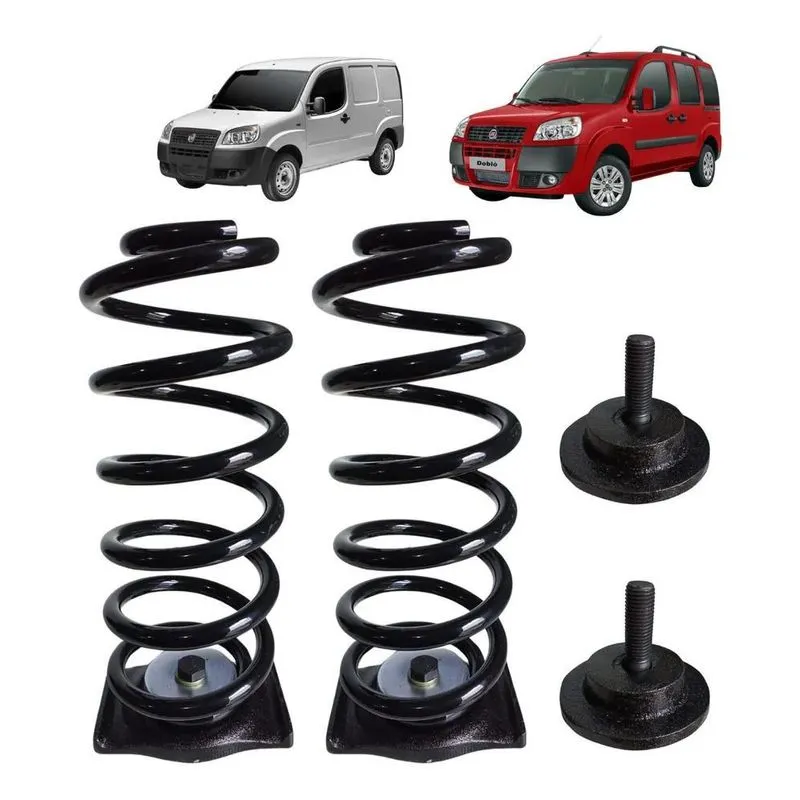 2x Kit Reforço Traseiro Fiat Dobl (cargo Ou Gnv) 8/9cm + Al