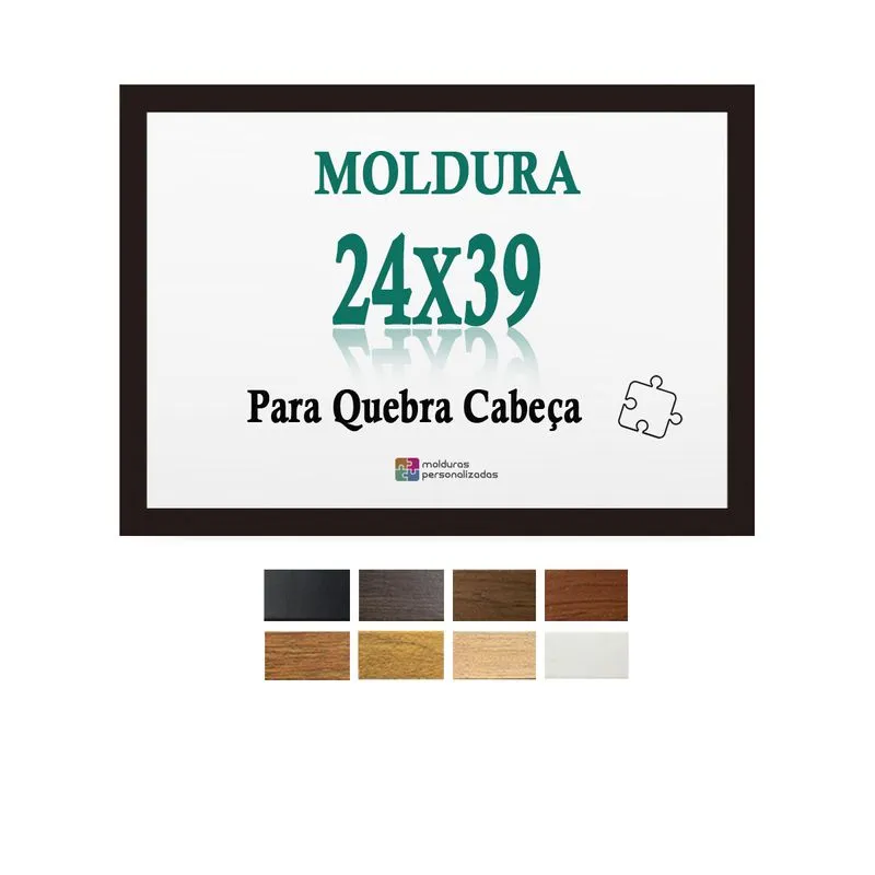 Moldura Quadro 24 X 39 Cm Quebra Cabeça Pais E Filhos C/petg