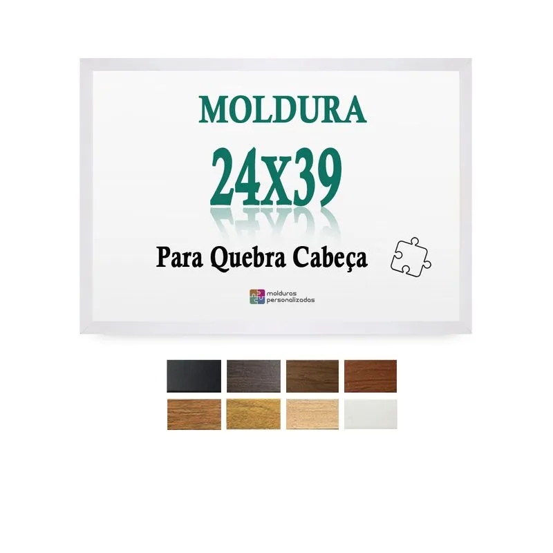 Moldura Quadro 24 X 39 Cm Quebra Cabeça Pais E Filhos C/petg