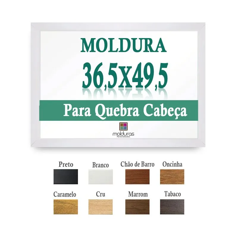 Moldura 36,5x49,5 Cm Branco Grow 500 Pcs C/ Petg