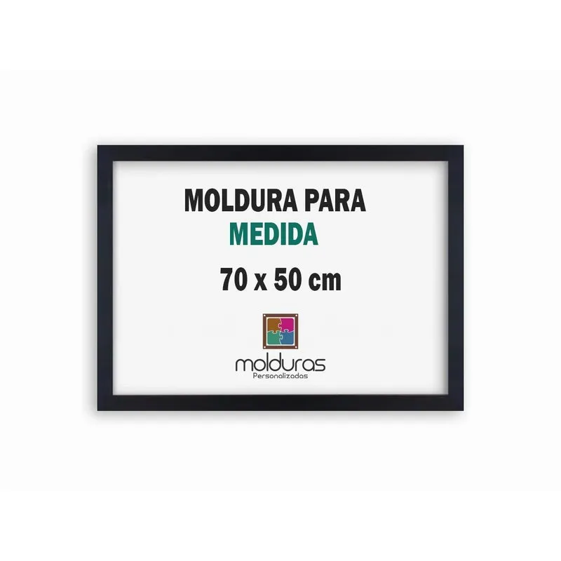 Moldura 50x70 Preto Quebra Cabeça Grow 1000 Peças Petg