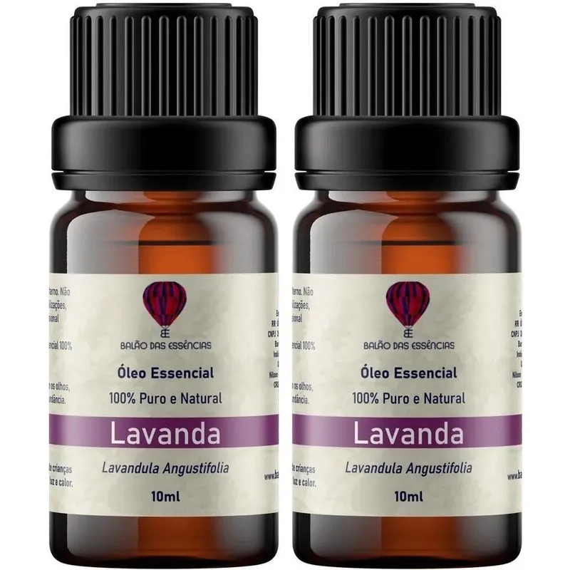 2 Unid. Óleo Essencial De Lavanda 100% Puro