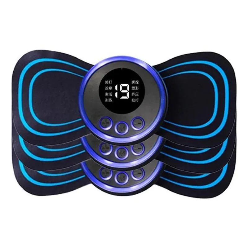 2x Mini Massageador Muscular Elétrico Portátil Recarregável