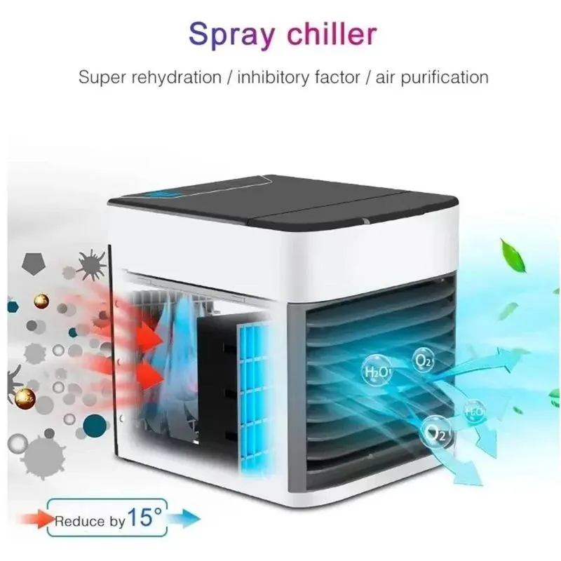 Mini Climatizador Umidificador Mesa Ar Condicionado