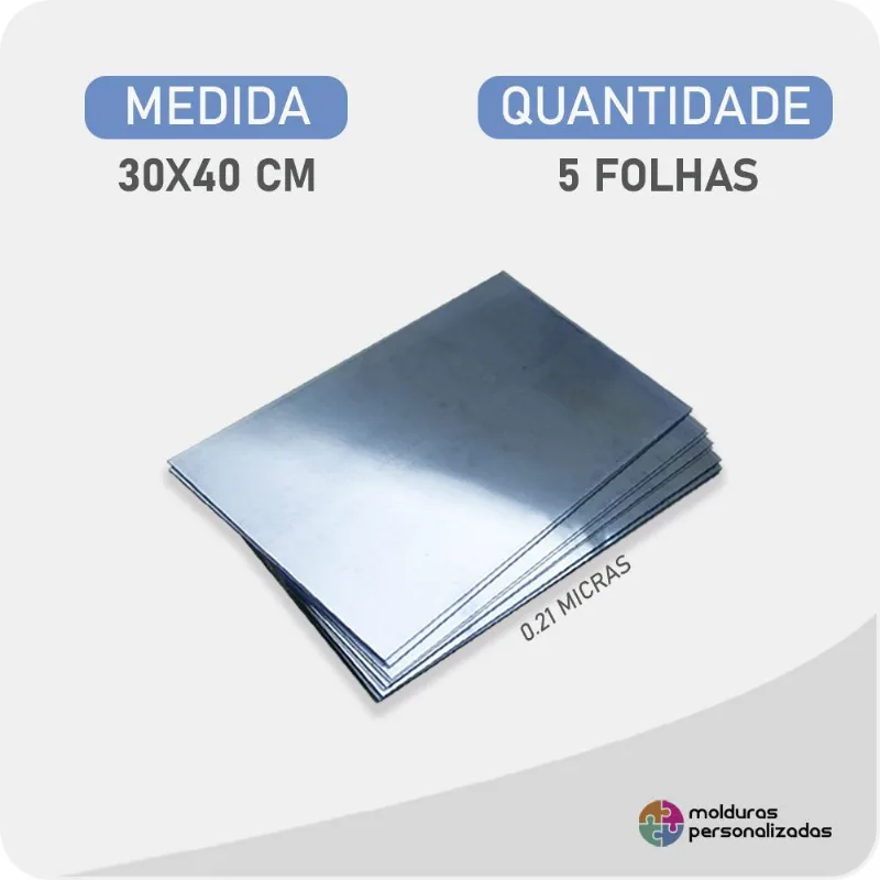 Folhas De Acetato Transparente 30x40 Cm 0,21mm - 5 Unidades