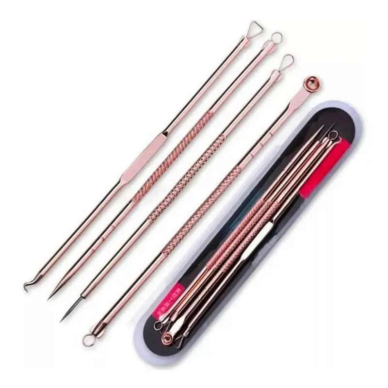 Removedor De Cravo Inox Kit Com 4 Agulhas + Estojo