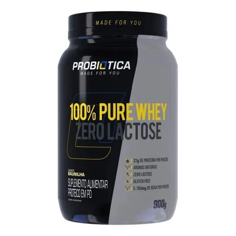10x Suplemento Em Pó Probiótica Sem Lactose 100% Pure Whey