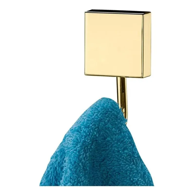Suporte Gancho Para Parede Banheiro Porta Toalha Dourado