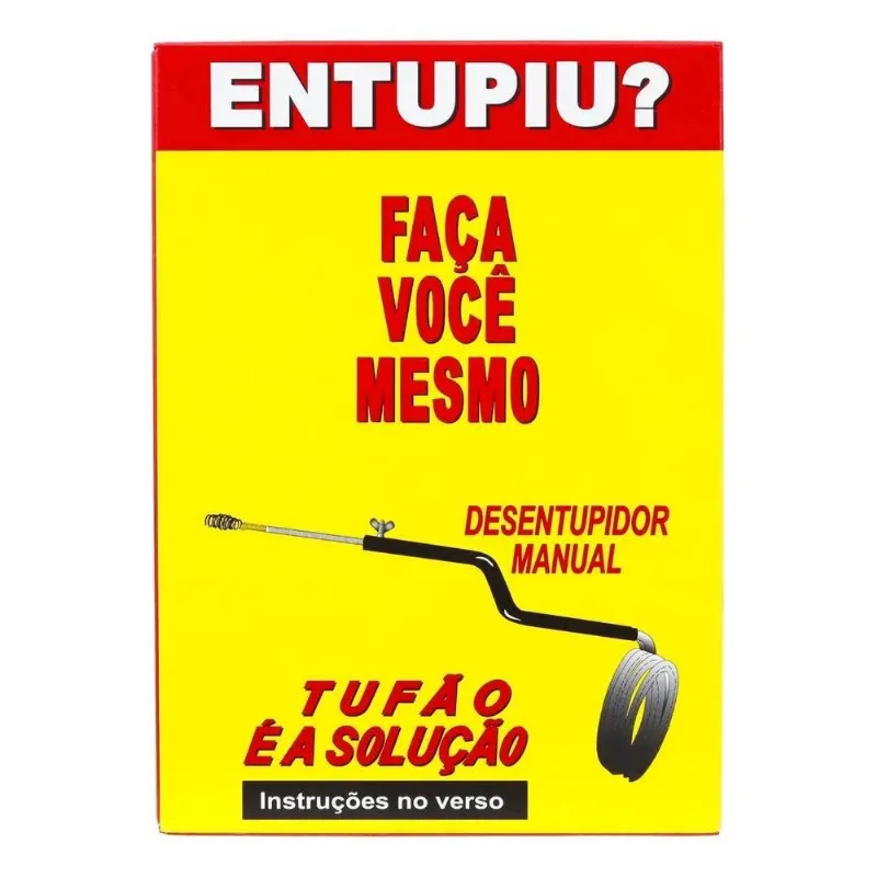5x Desentupidor Tufão Aço 15m Cano Encanamento Cozinha Banhe