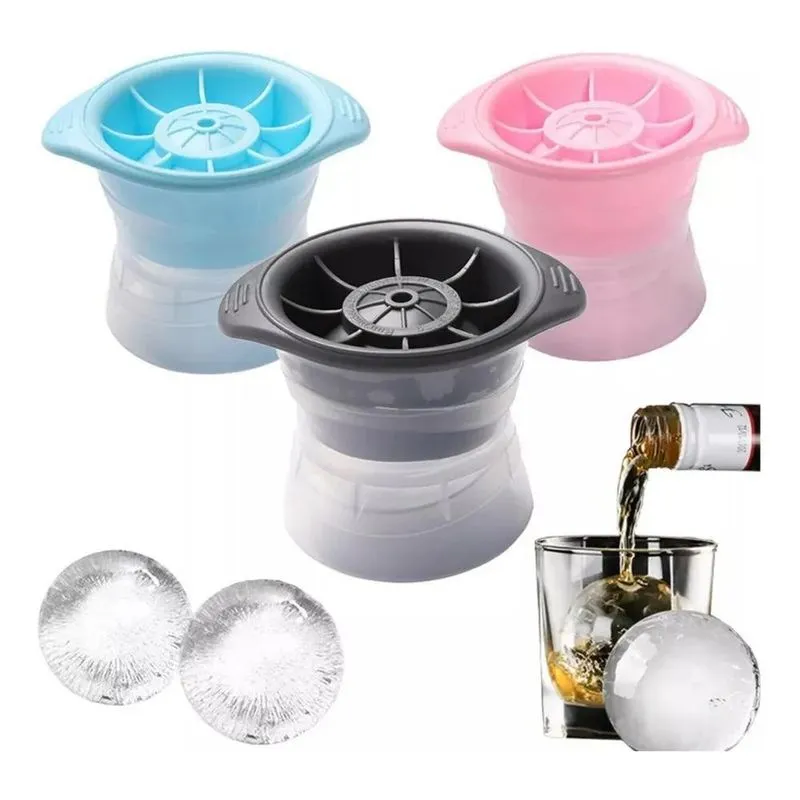 5x Kit De 3 Formas De Gelo Esférica Bola Para Drinks E Whisk