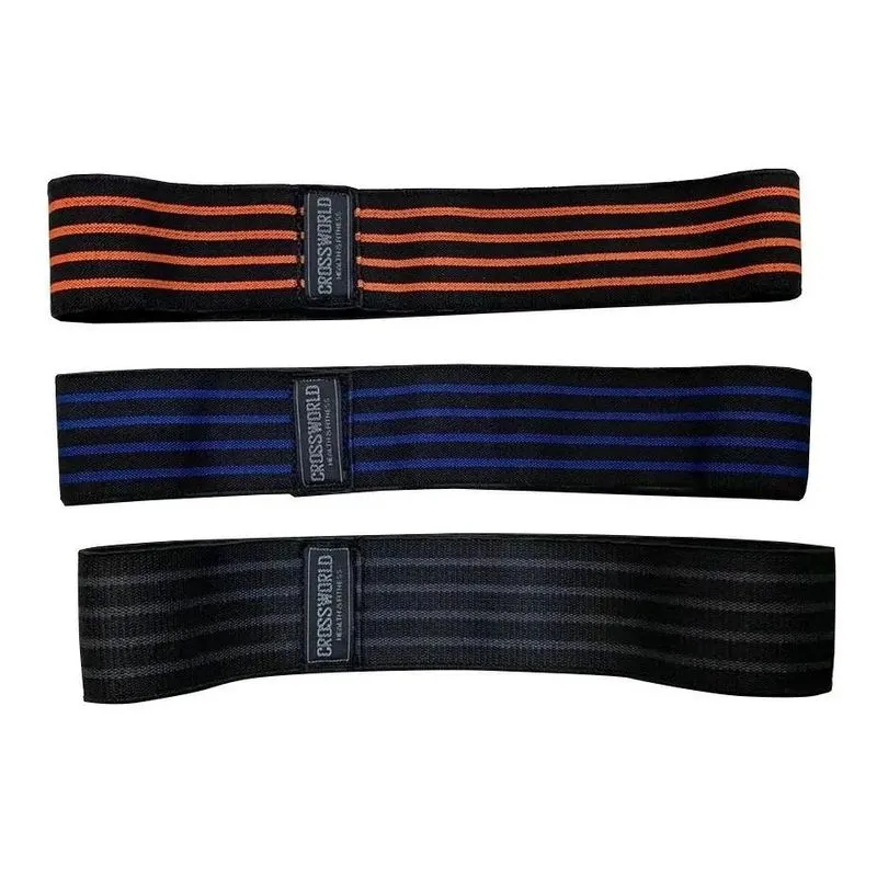 Kit Hip Band 3un Faixa Elástica Mini Band Leve Média E Forte