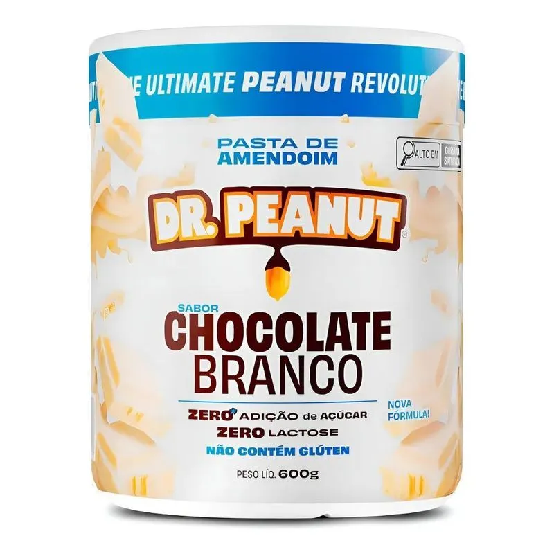 Pasta De Amendoim Com Whey Protein Chocolate Branco 600g Dr