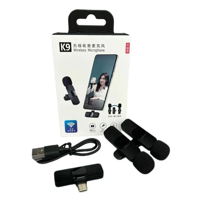 3x Microfone Sem Fio Duplo Lapela Profissional Android Tipo