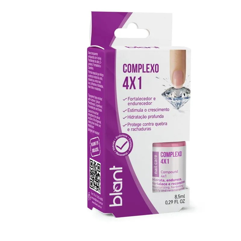 Base Endurecedora E Fortalecedora De Unhas D-pantenol 4x1