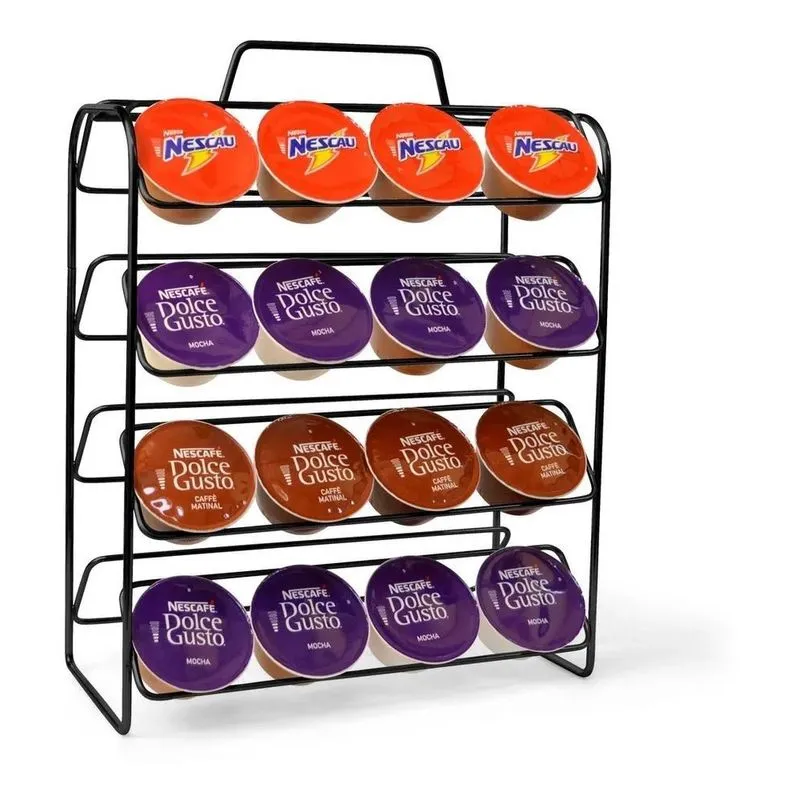 3x Suporte Porta 32 Capsulas Dolce Gusto Preto