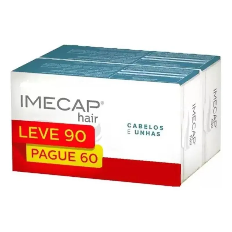 3x Imecap Hair Cabelos E Unhas Pague 60 E Leve 90 Capsulas