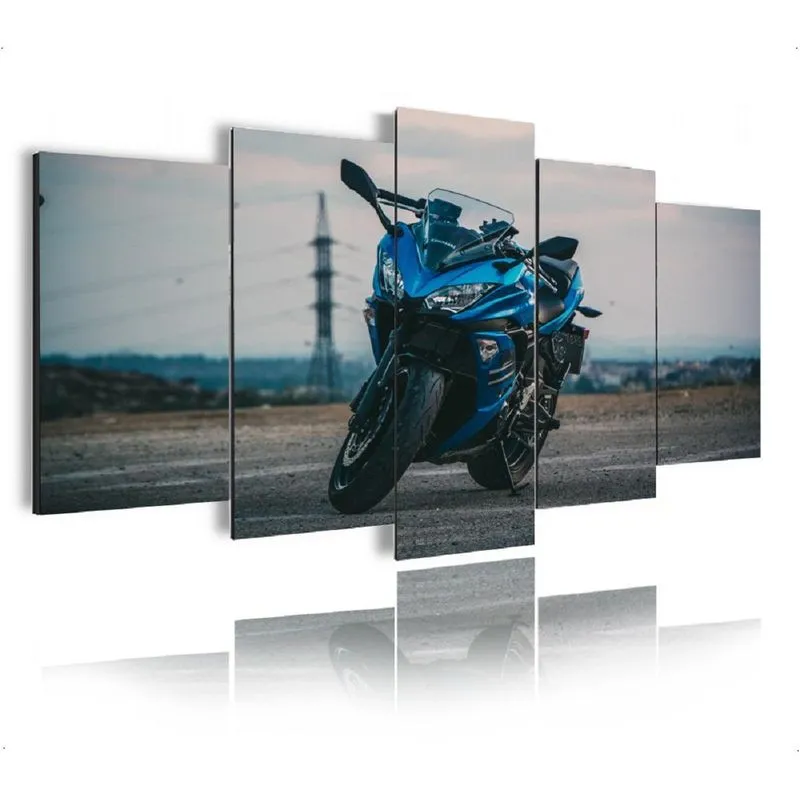 Kit Quadro Decorativo Grande Parede Casa Sala Motocicleta