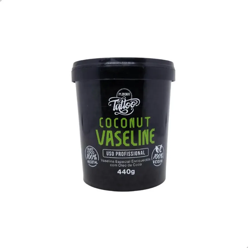 3x Vaselina Especial Tatuagem Com Óleo De Coco 440g - 100 Ve