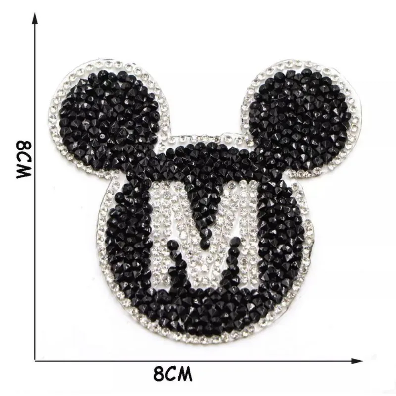Aplique Patch Paetê Mickey 8x8 Cm Termocolante
