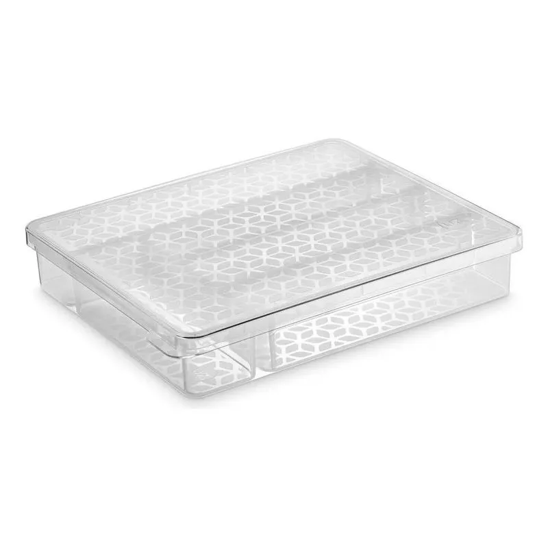 3x Organizador Gaveta Porta Talher Com Tampa Utensílio Cozin
