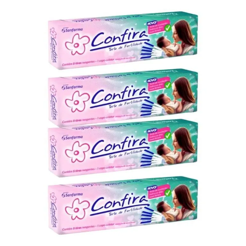 3x Kit 4 Teste De Fertilidade Ovulação Confira 20 Tira Reage