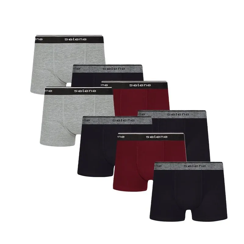 Kit Com 8 Cuecas Boxer Infantil Algodão Cotton Selene