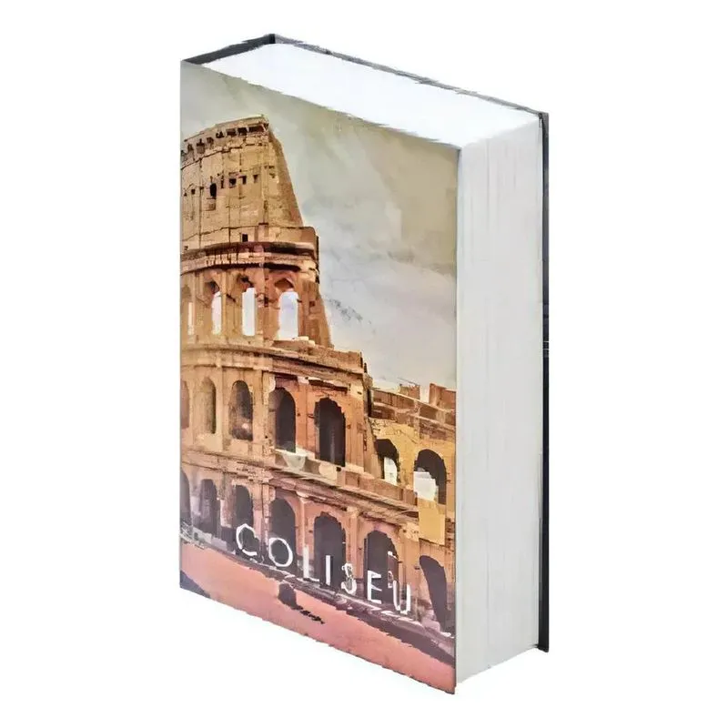 3x Cofre Porta Joias Metal Camuflado Formato De Livro 2 Chav
