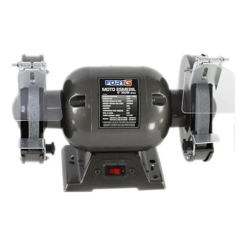 Moto Esmeril De Bancada 6 Polegadas 360w 1/2cv Bivolt 2 Rebo
